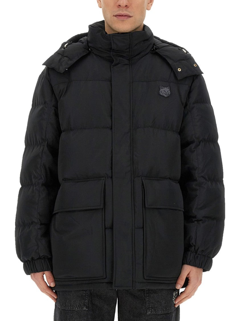 Oversized Puffy Jacket With High Collar