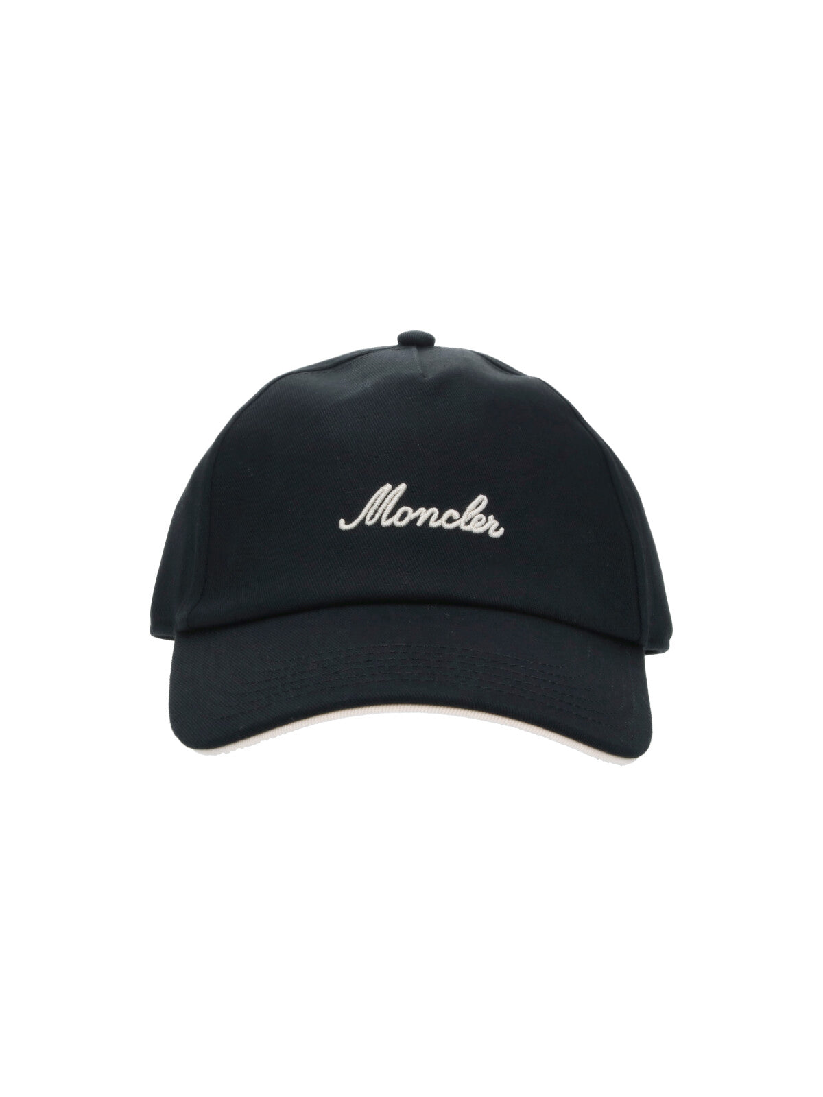 Black Curved Visor Cotton Baseball Cap