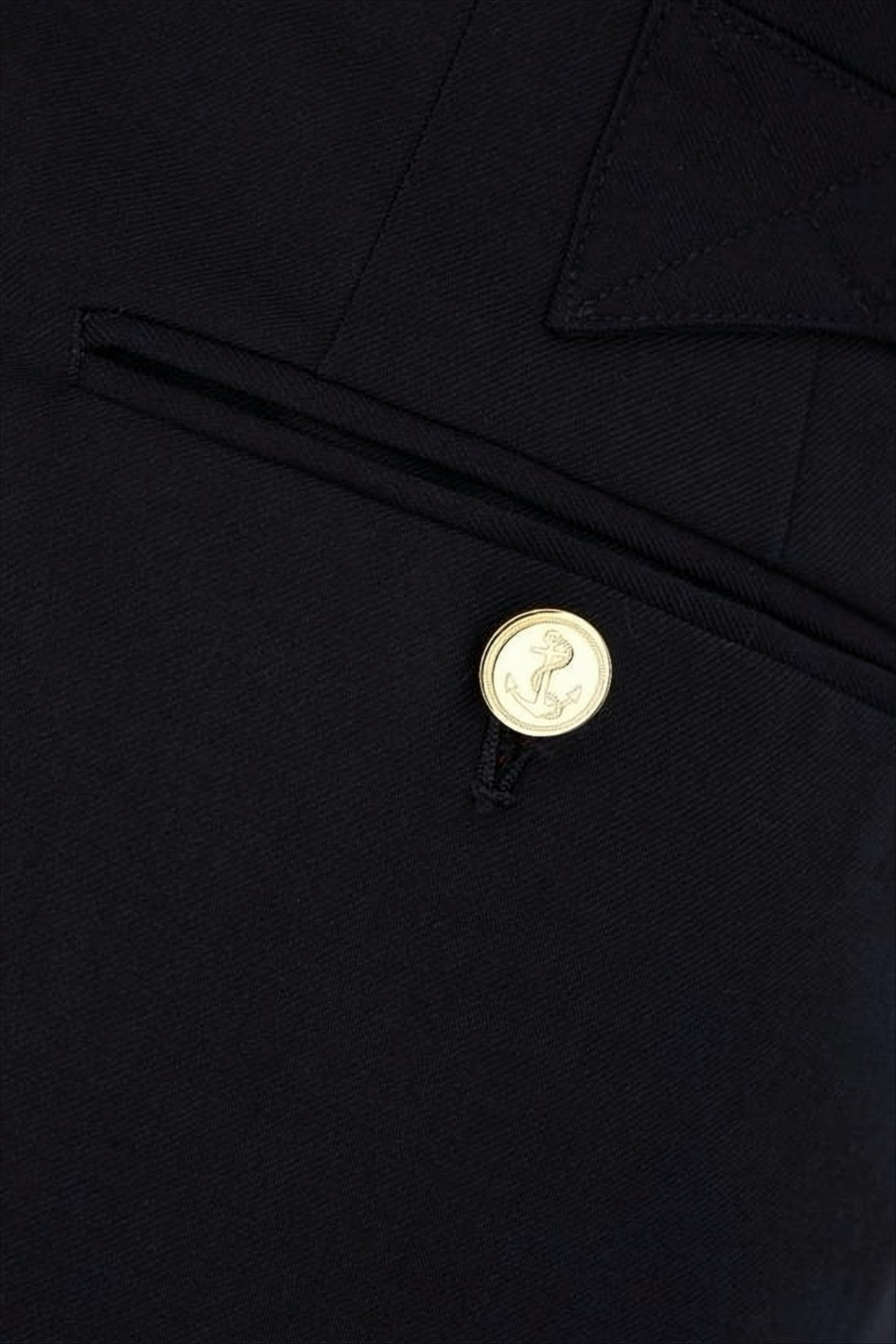 Cropped Black Suit Pants with Wide Cuffs