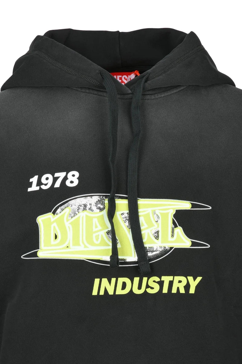 Women's Cropped Sweatshirt - Black
