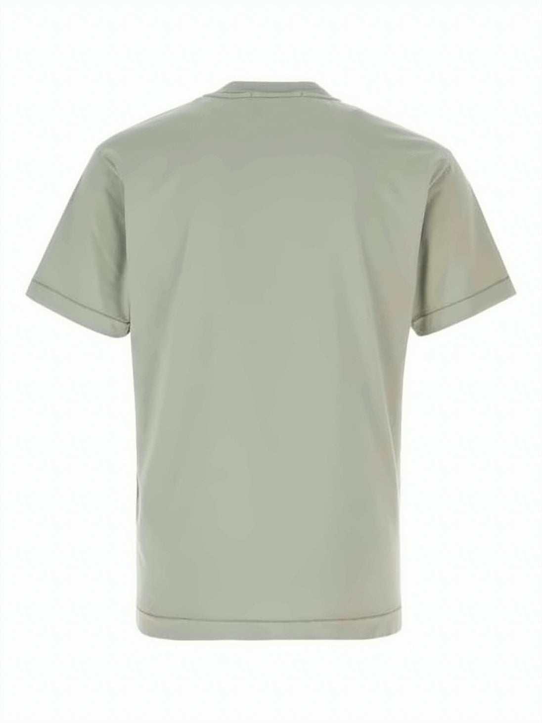 Grey-Green Short-Sleeve T-Shirt with Iconic Patch