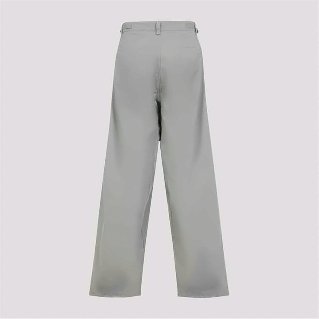 Straight-Leg High-Waist Cotton Casual Pants