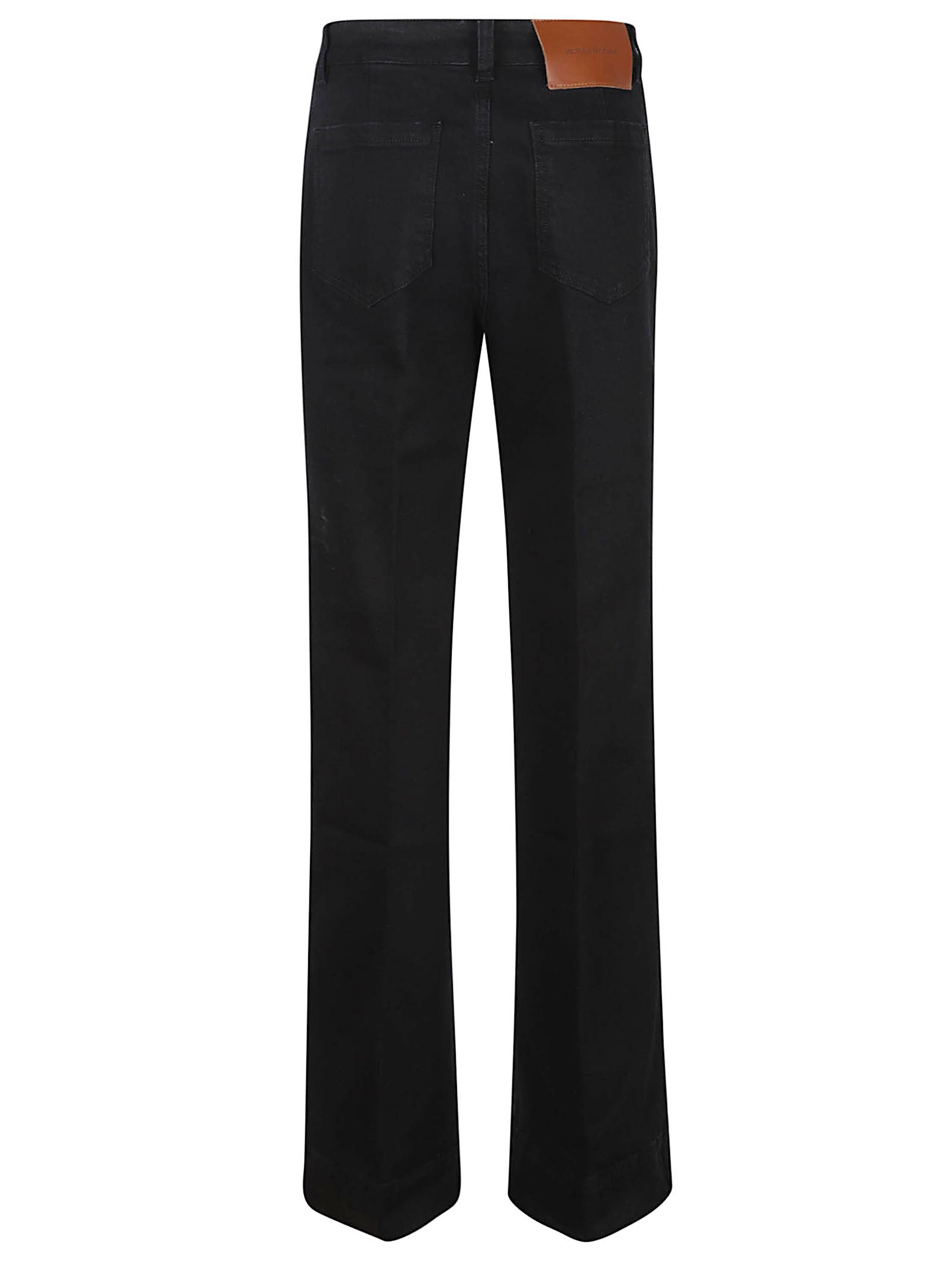 Straight-Leg Jeans with Flared Hem