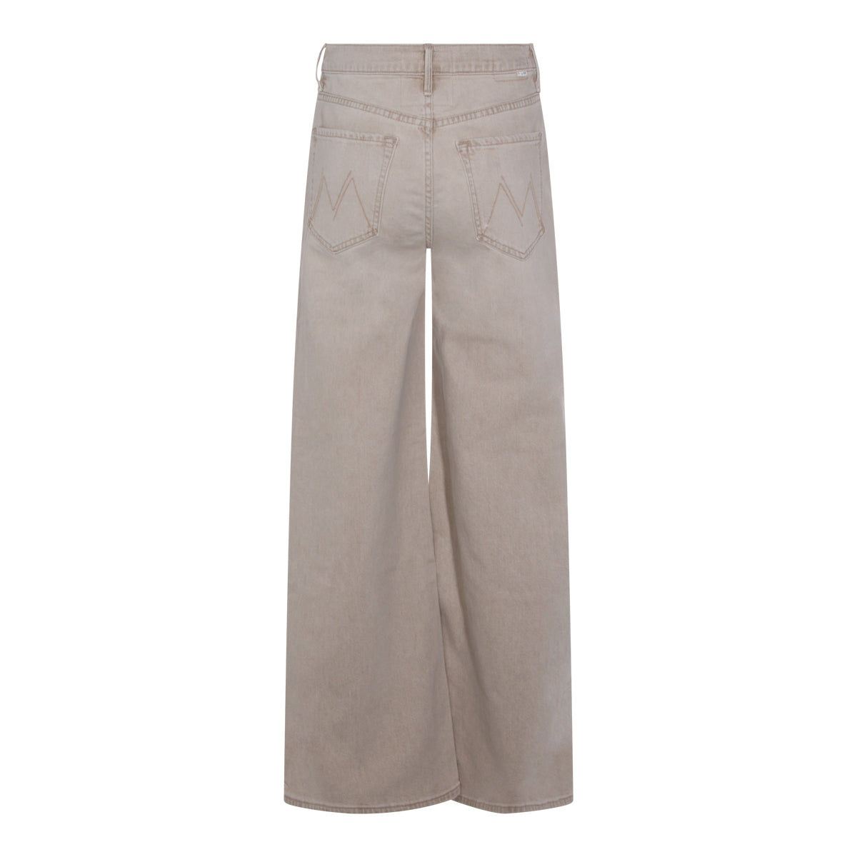 Straight-Leg Beige Jeans with