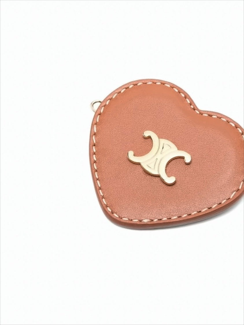 Heart-Shaped Calf Leather Hair Clip