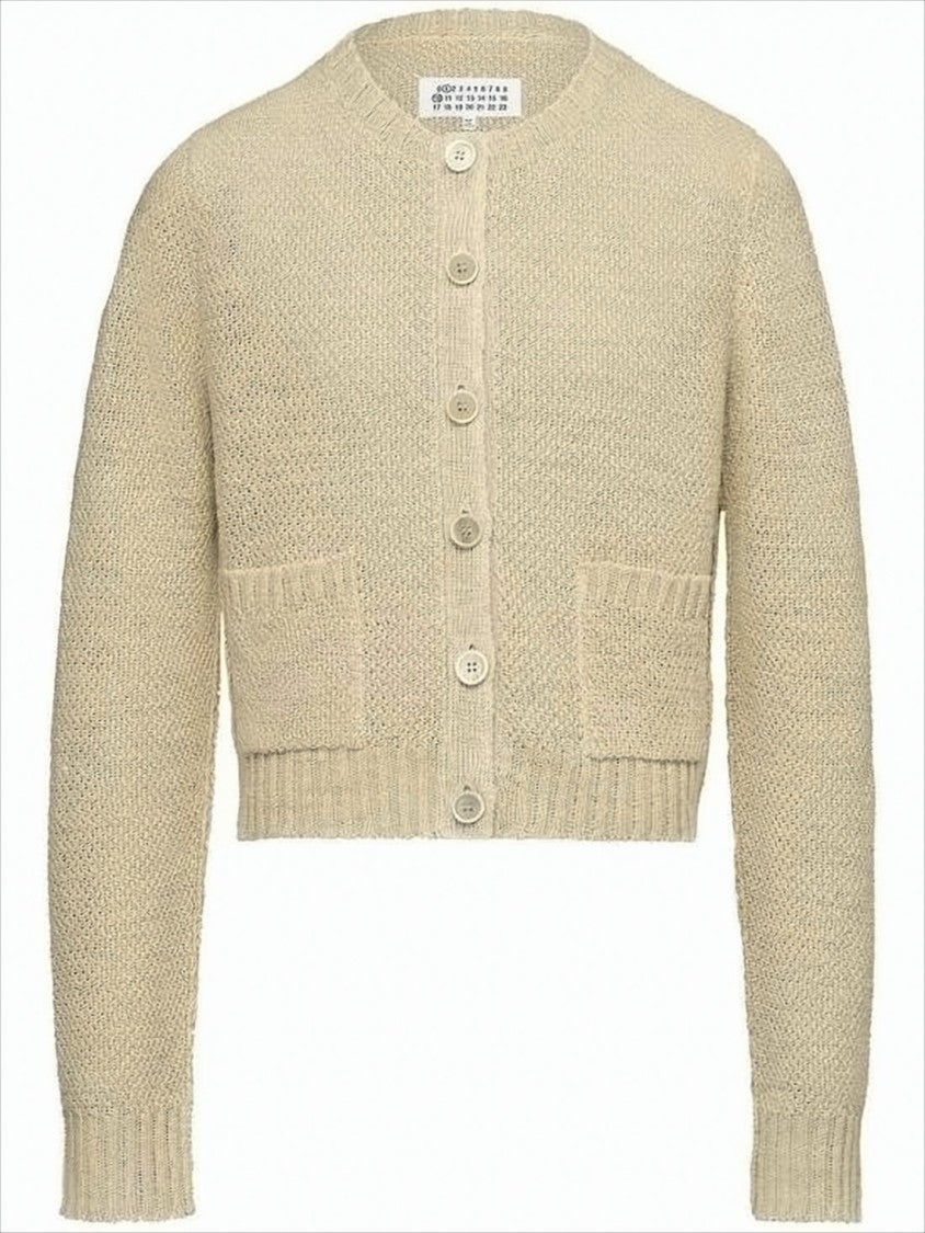 Cropped Textured Knit Cardigan