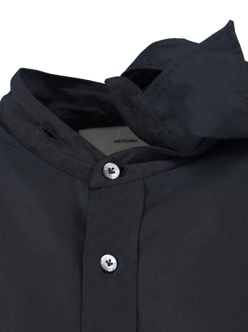 Classic Tailored Black Button-Down Shirt
