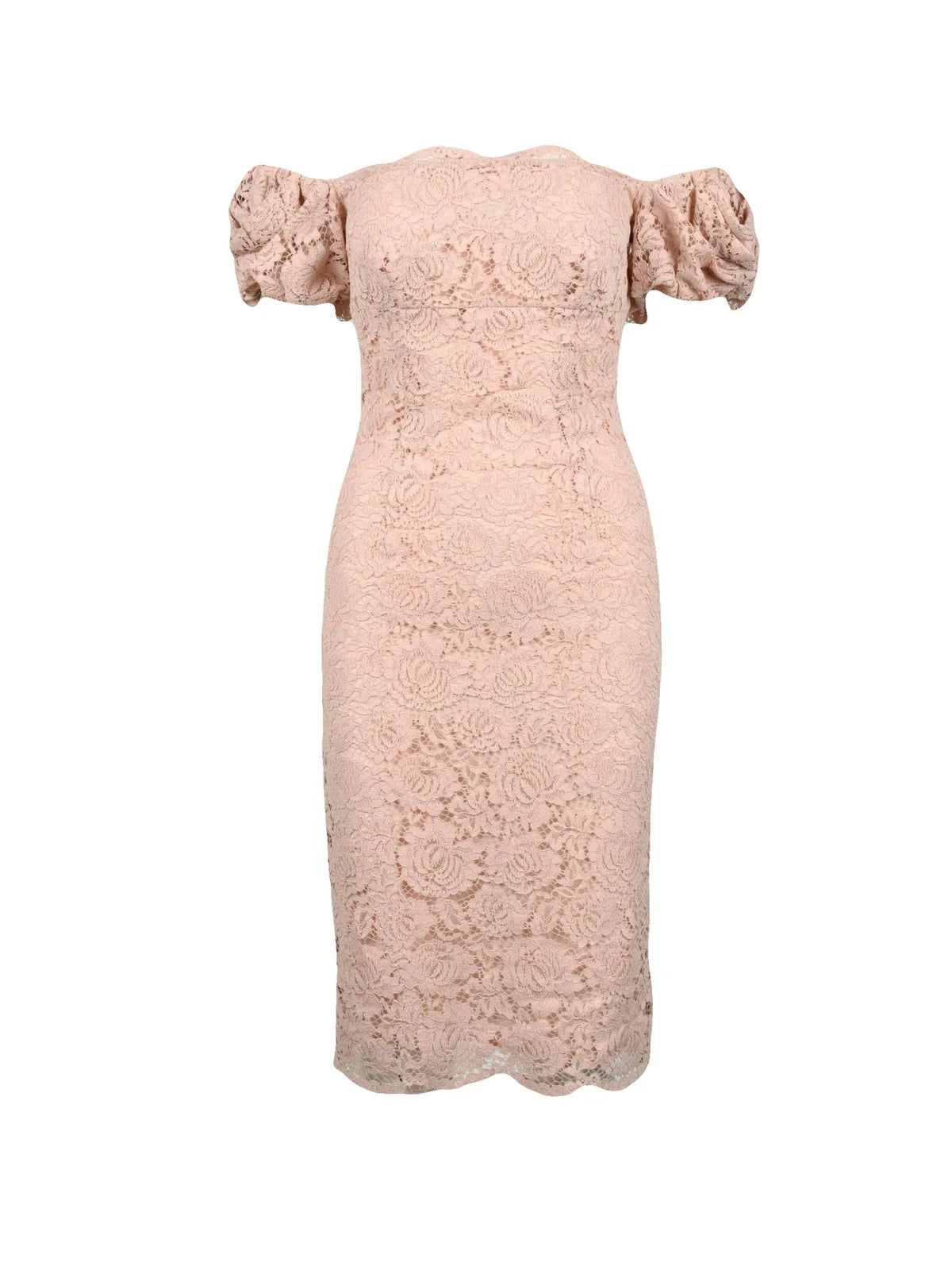 Lace Sheath Dress - Pink