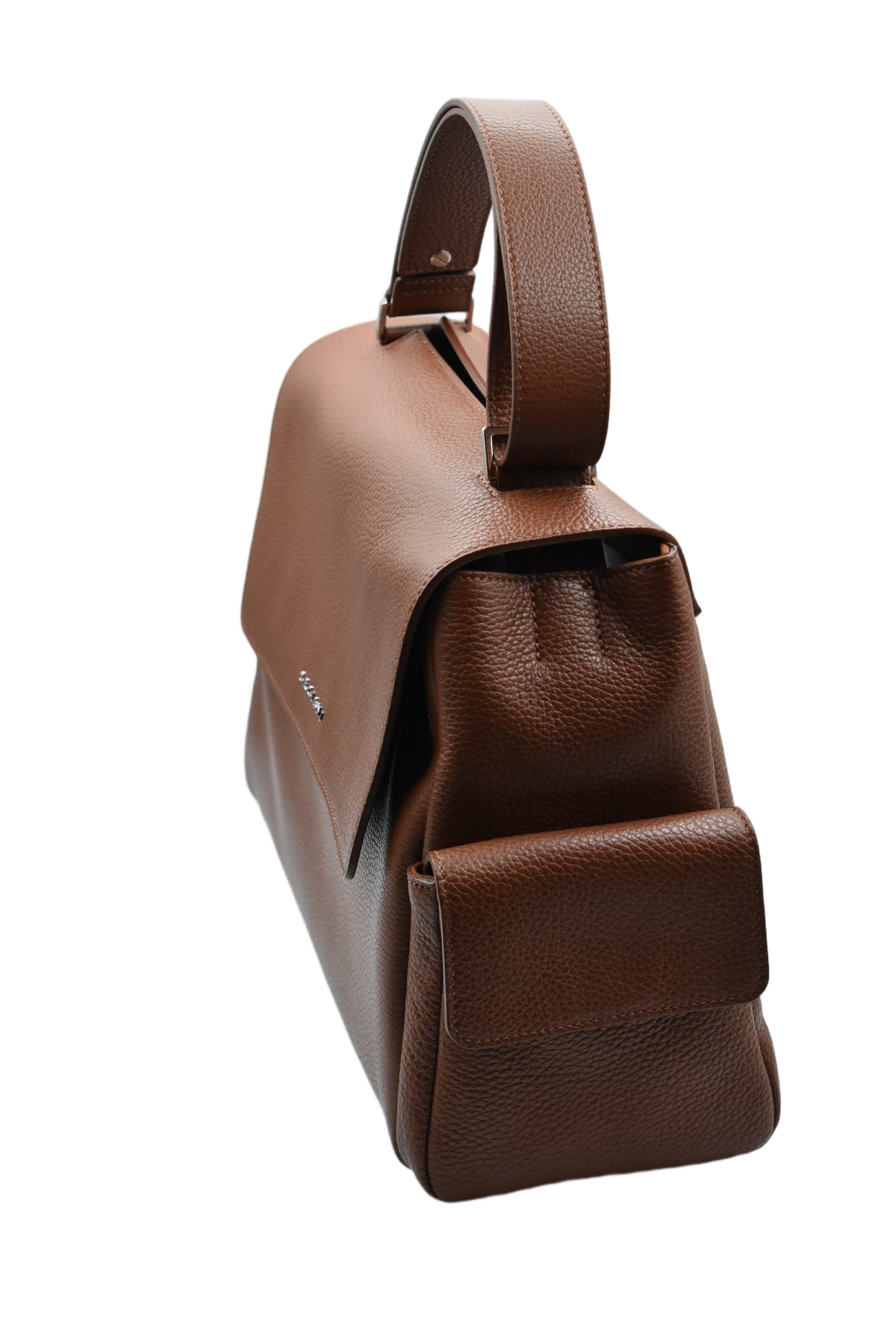 Sigaro Structured Handbag With Flap Closure And Top Handle