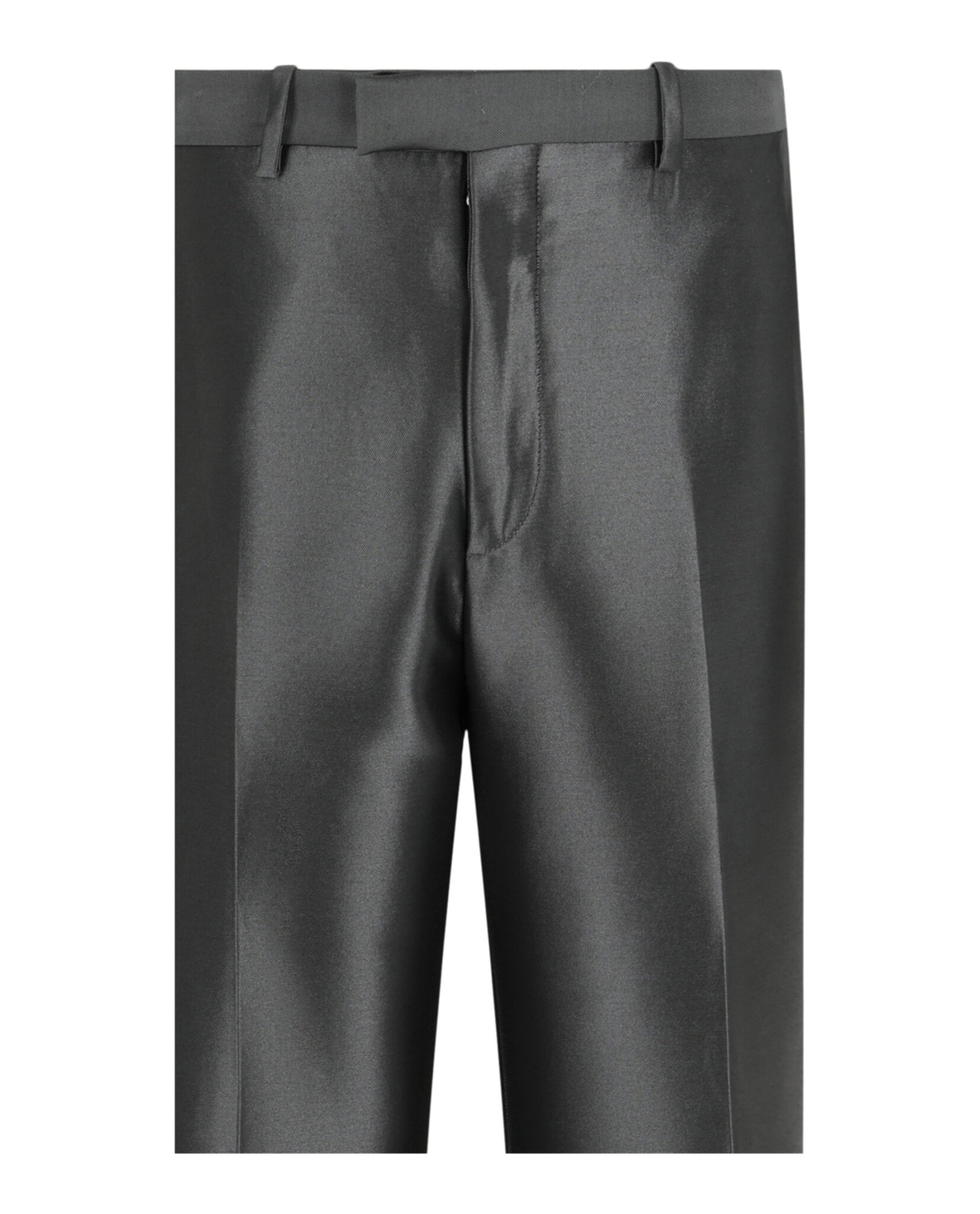 Mid Rise Metallic Sheen Tailored Trousers