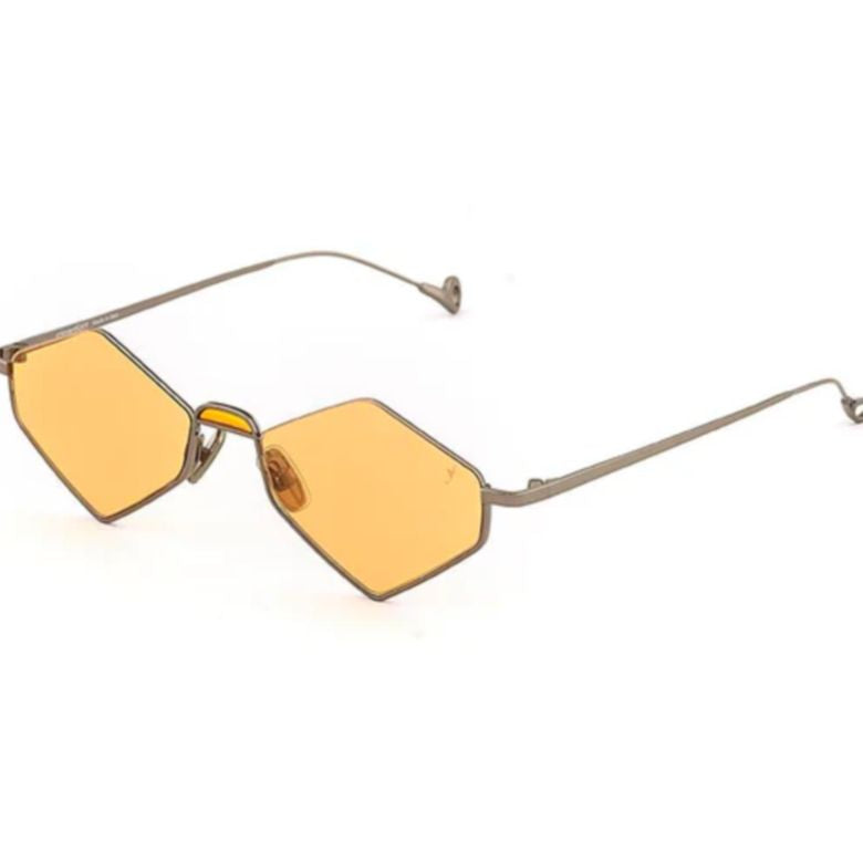 Asakusa C.3-67 Geometric Amber-Toned Sunglasses with Minimalist Design