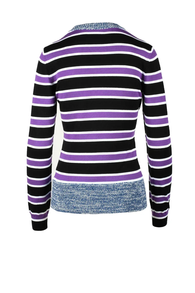 Cotton Wool Knit - Black/Purple