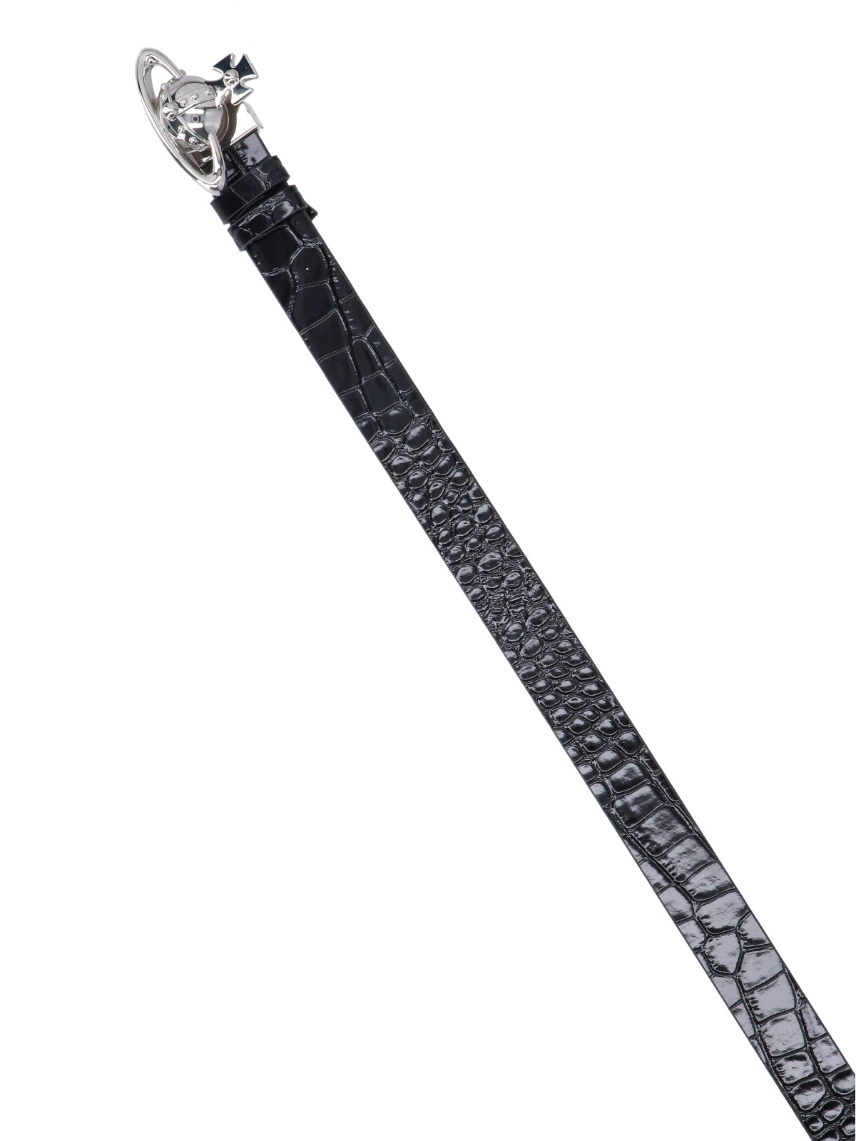 Black Sleek Polished Minimalist Leather Belt