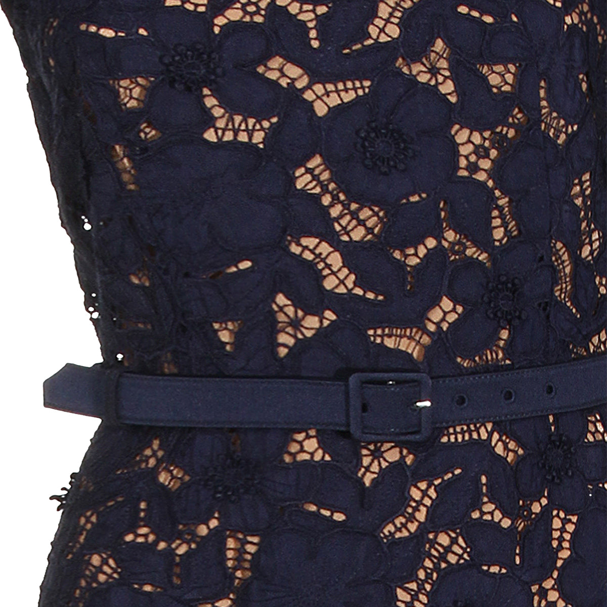 Navy Sheer Shirt Dress