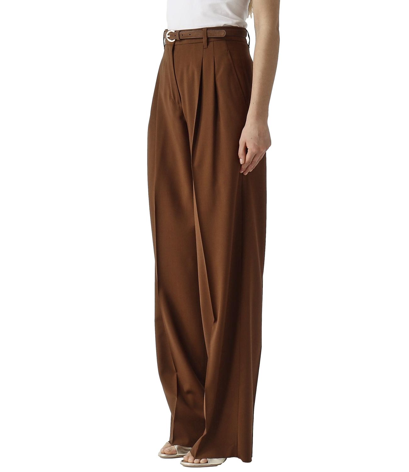 Chocolate Brown Virgin Wool Trousers