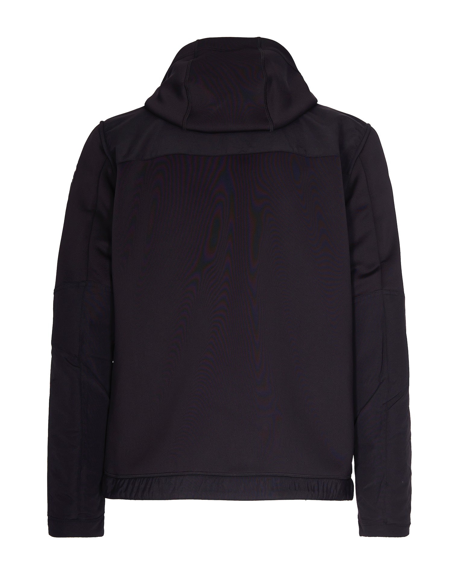 Scuba Fabric Black Jacket With Hood