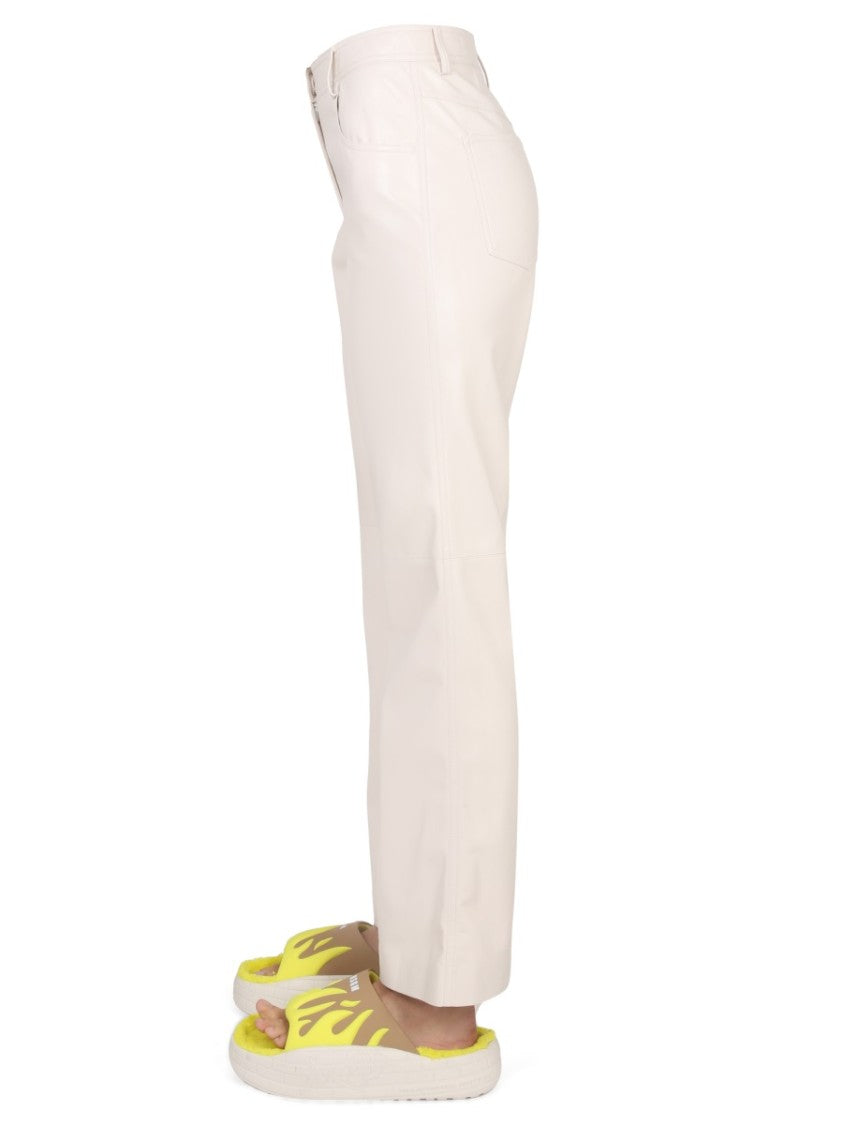 Straight-Leg High Waist Pants