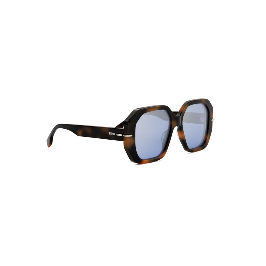 Fe40173i Oversized Geometric Tortoiseshell Sunglasses