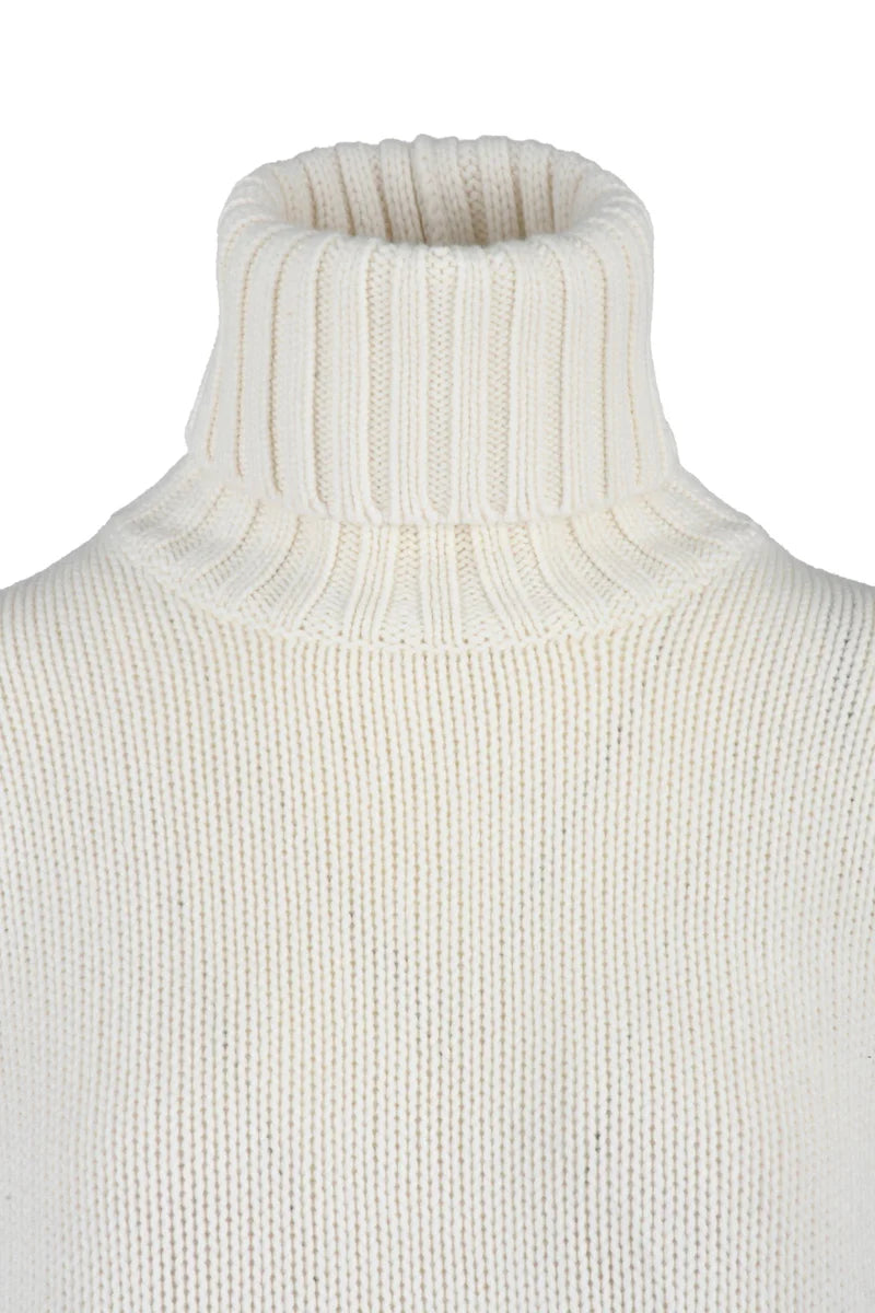 High Neck Sweater - White
