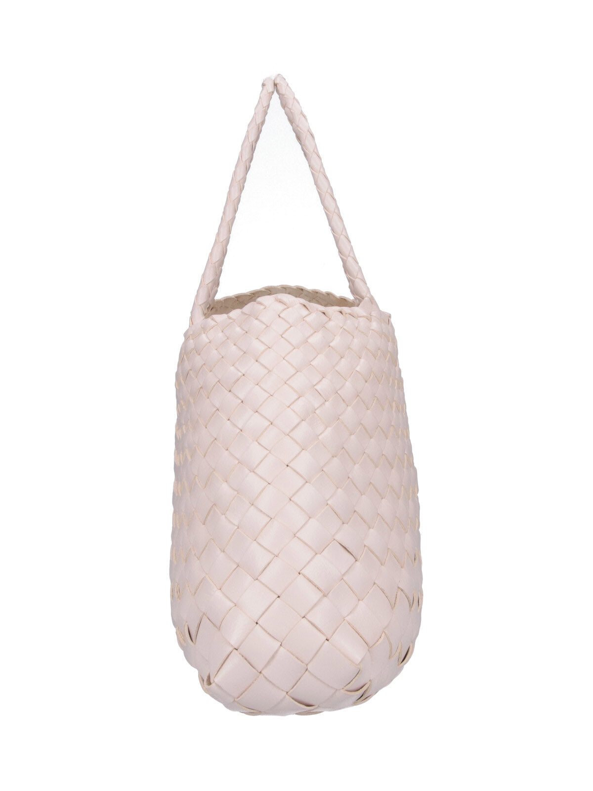 Cream Santa Croce Braided Leather Handbag