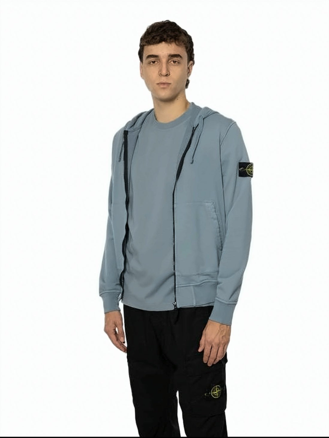 Zip-Up Hoodie with Drawstring Hood