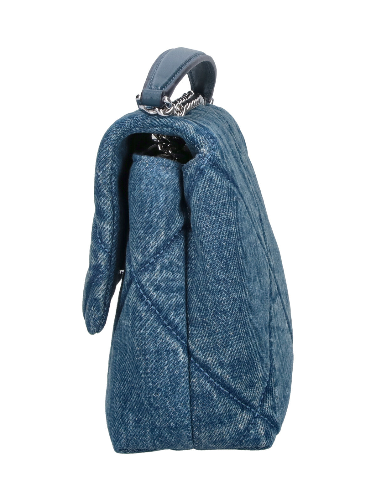 Blue Kira Quilted Cotton Bag