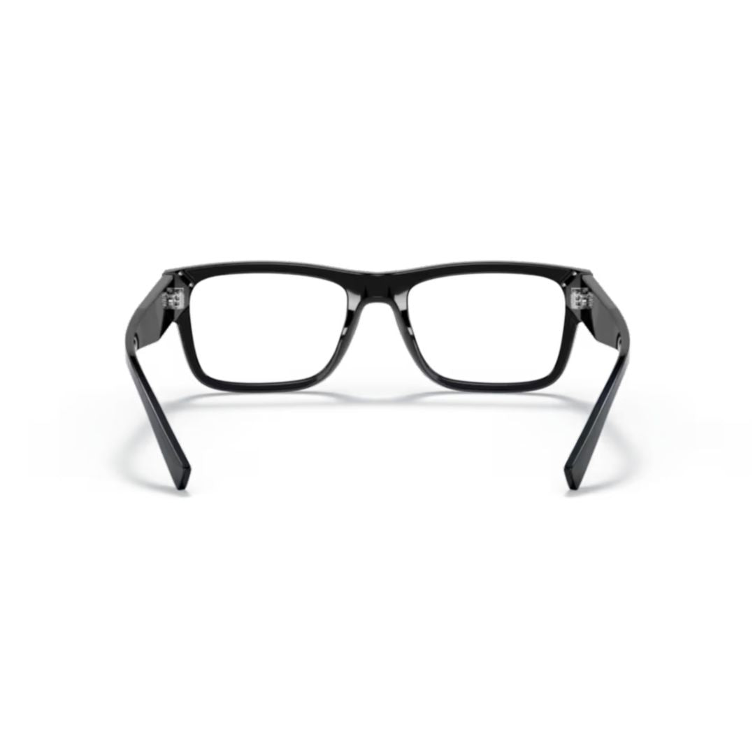 0pr 15yv Rectangular Glossy Black Acetate Sunglasses