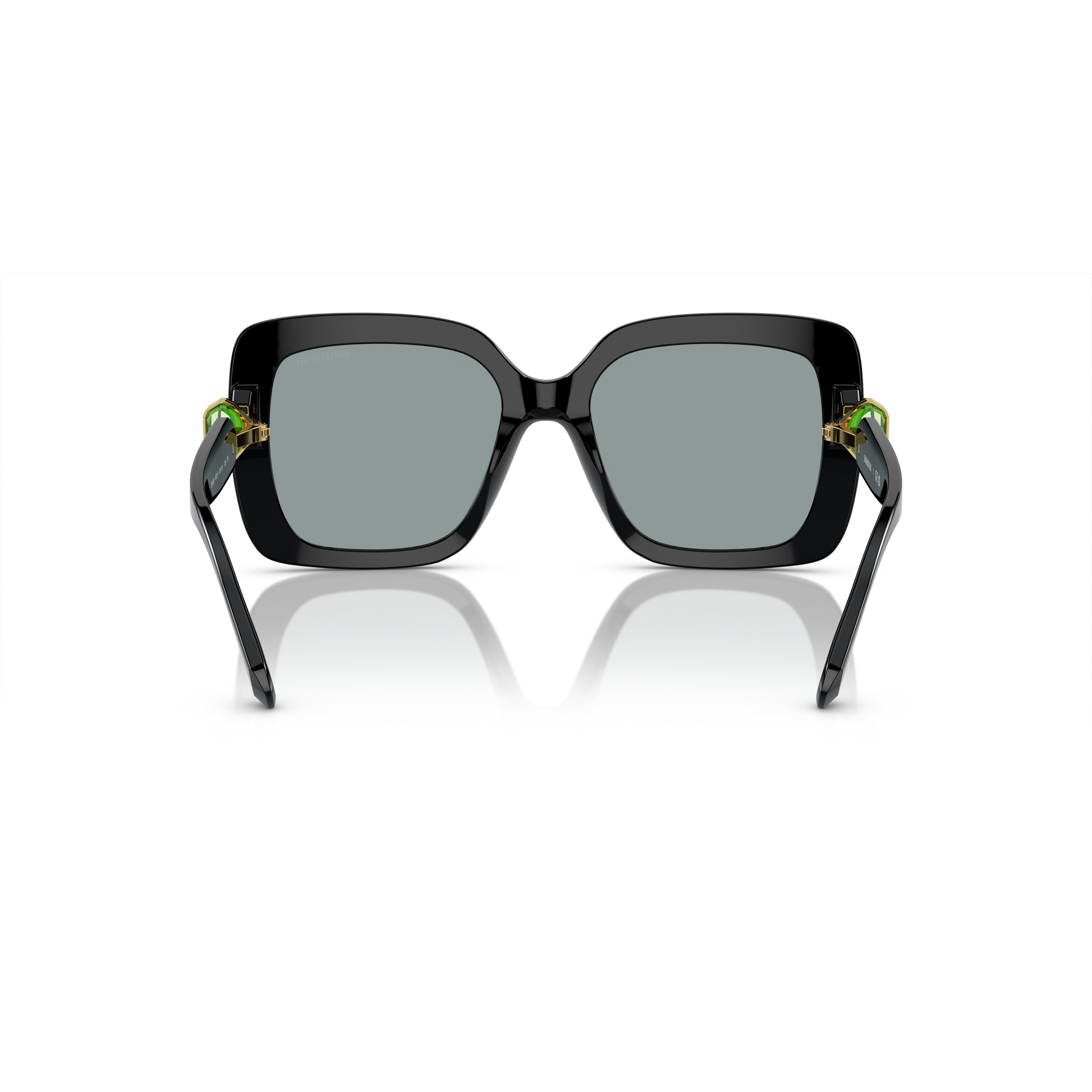 0Sk6001 Oversized Square Sunglasses with Crystal-Embellished Temples