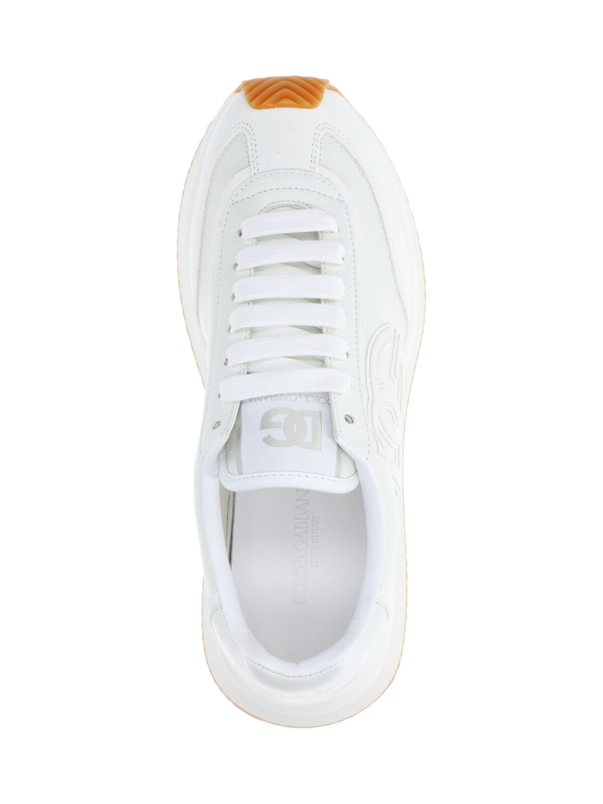 Calf Leather Low-Top Sneakers With Squared Toe