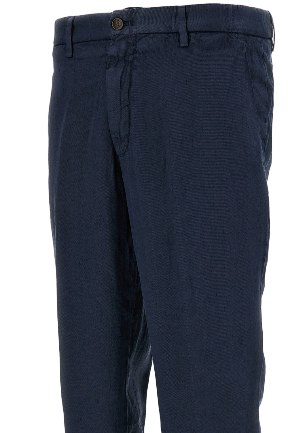 Linen Slim-Fit Tailored Pants