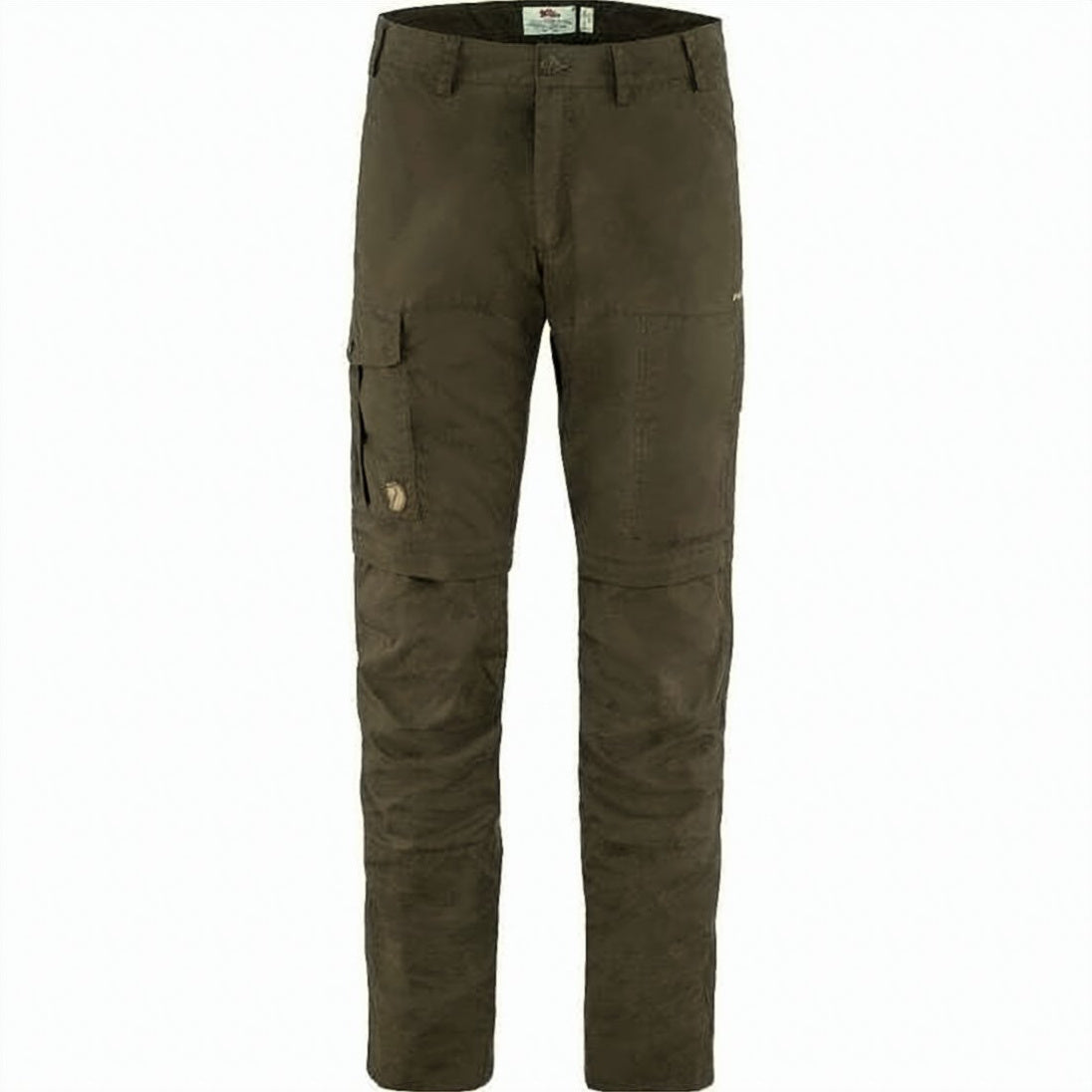 Structured Brown Straight Pants with Cargo Pocket