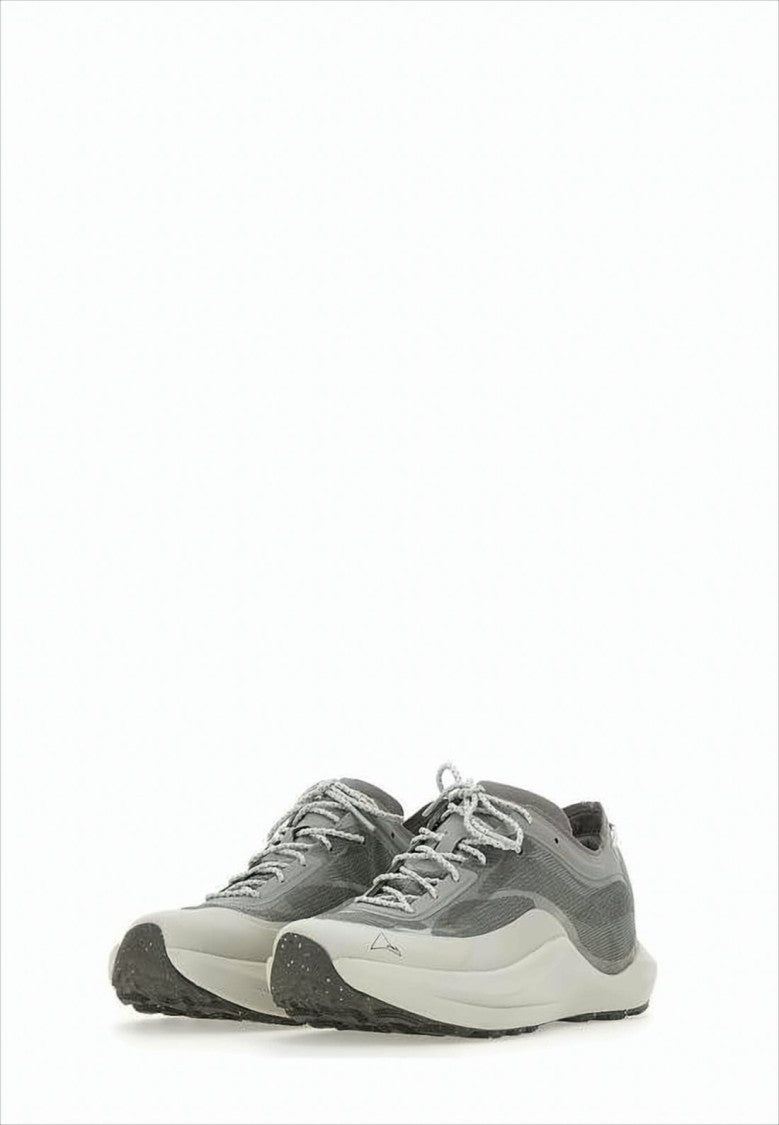 Textured Grey Sneakers with Layered Upper