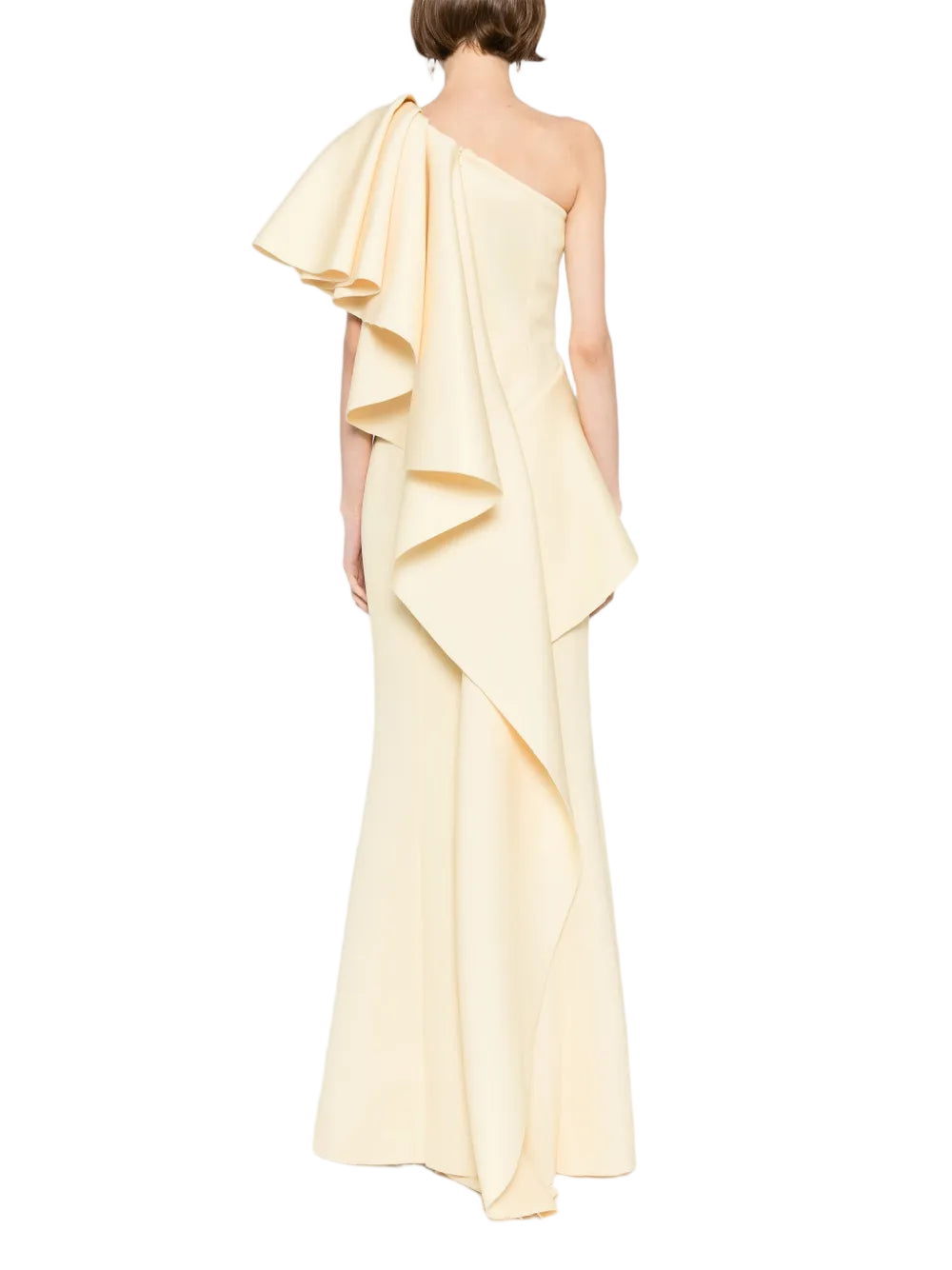 Ruffled Scuba Long Dress