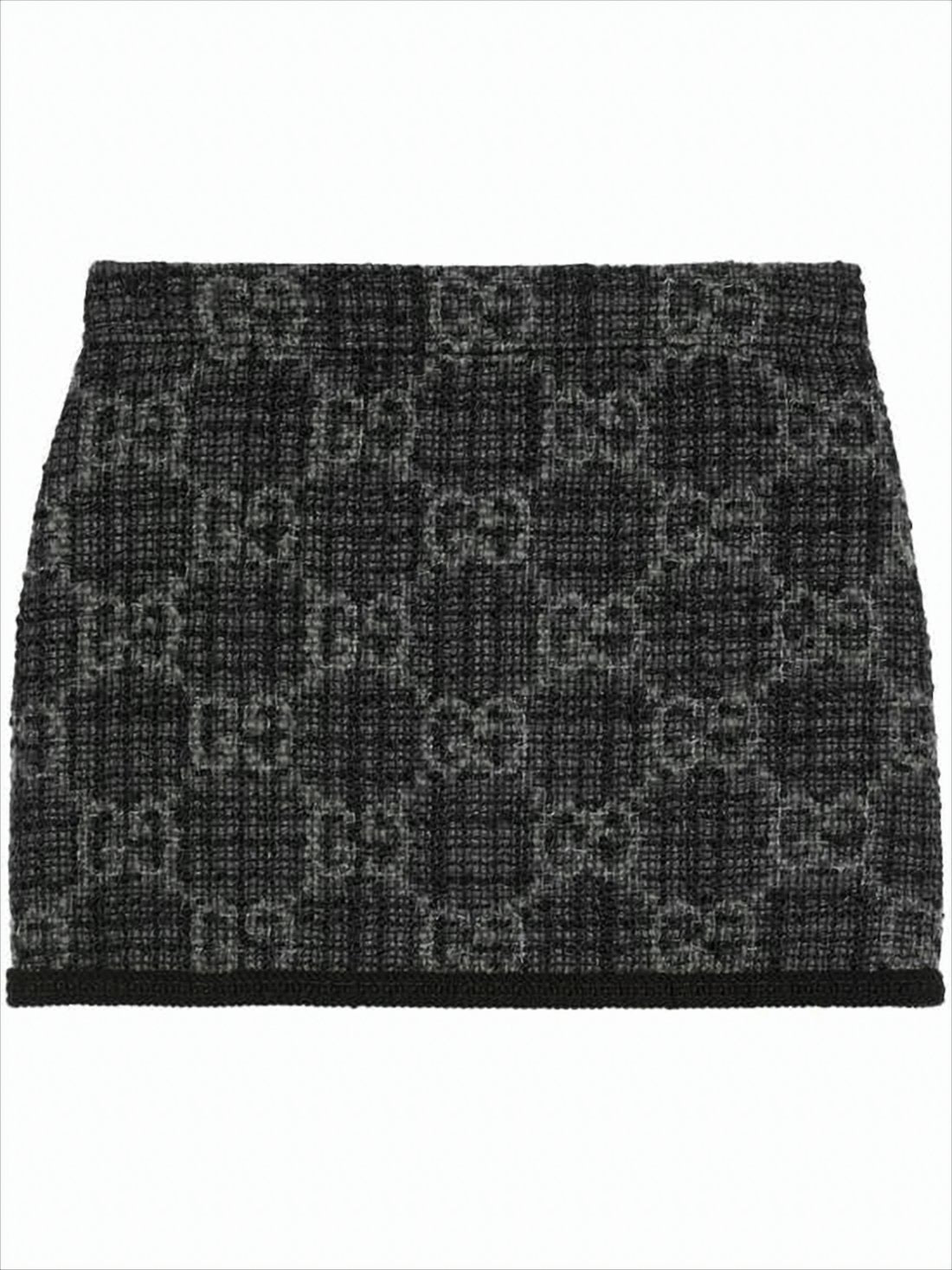 Textured Grey Mini Skirt