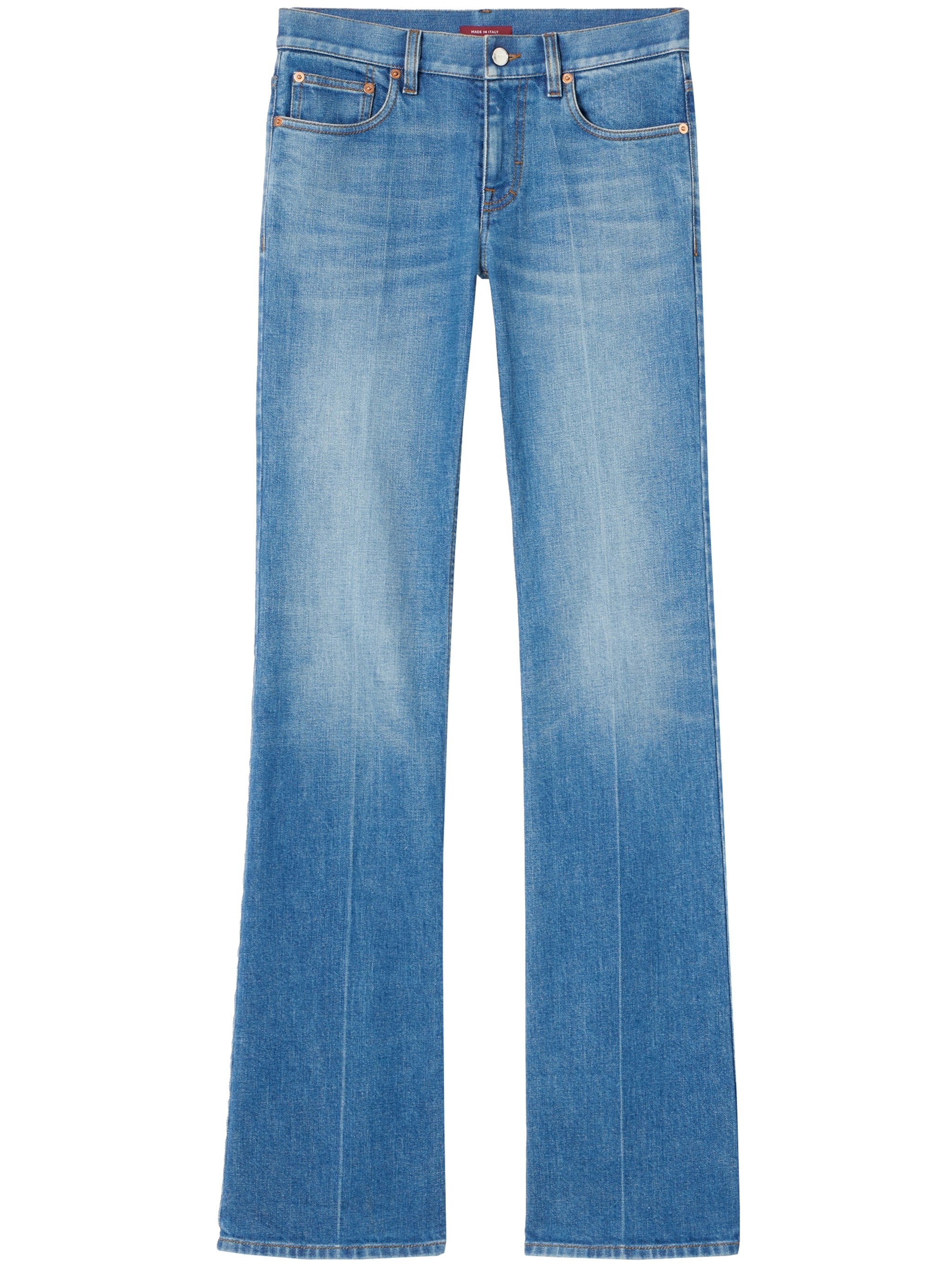 Blue Light Blue Flared Retro Jeans