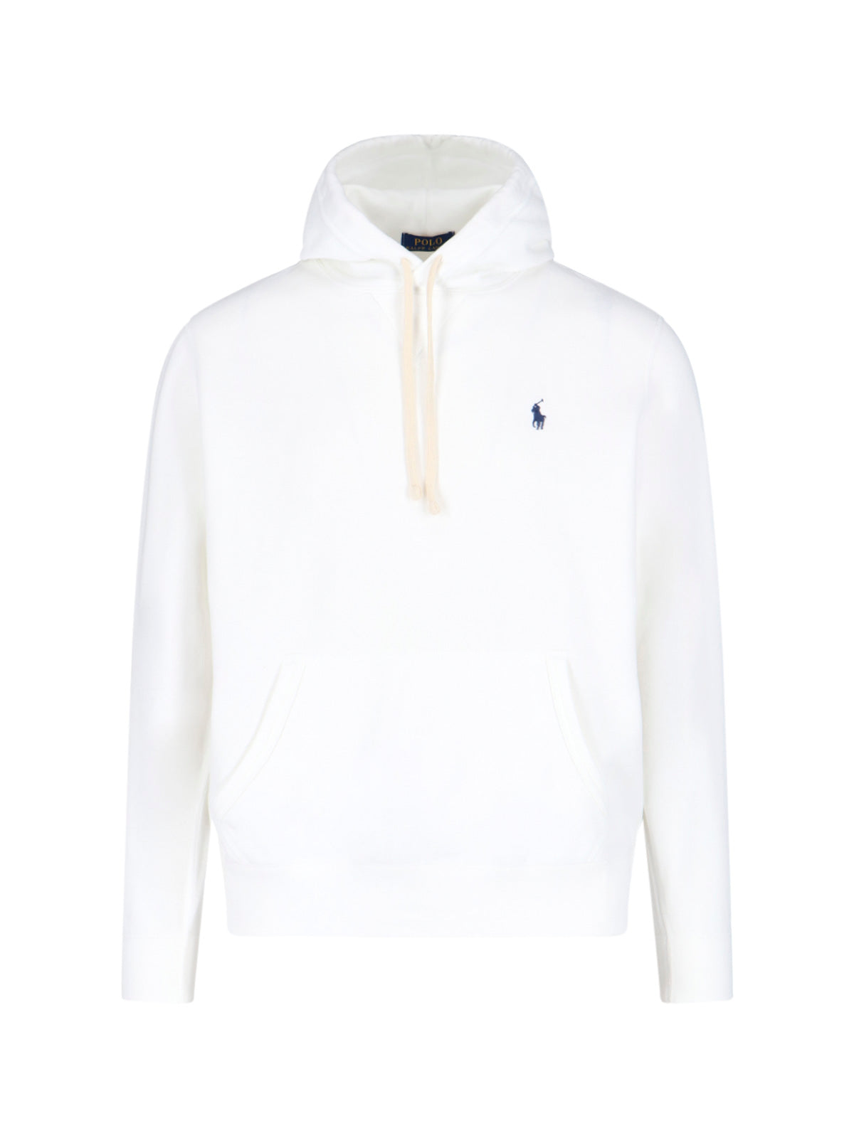 Classic White Sweater With Round Neckline And Long Sleeves