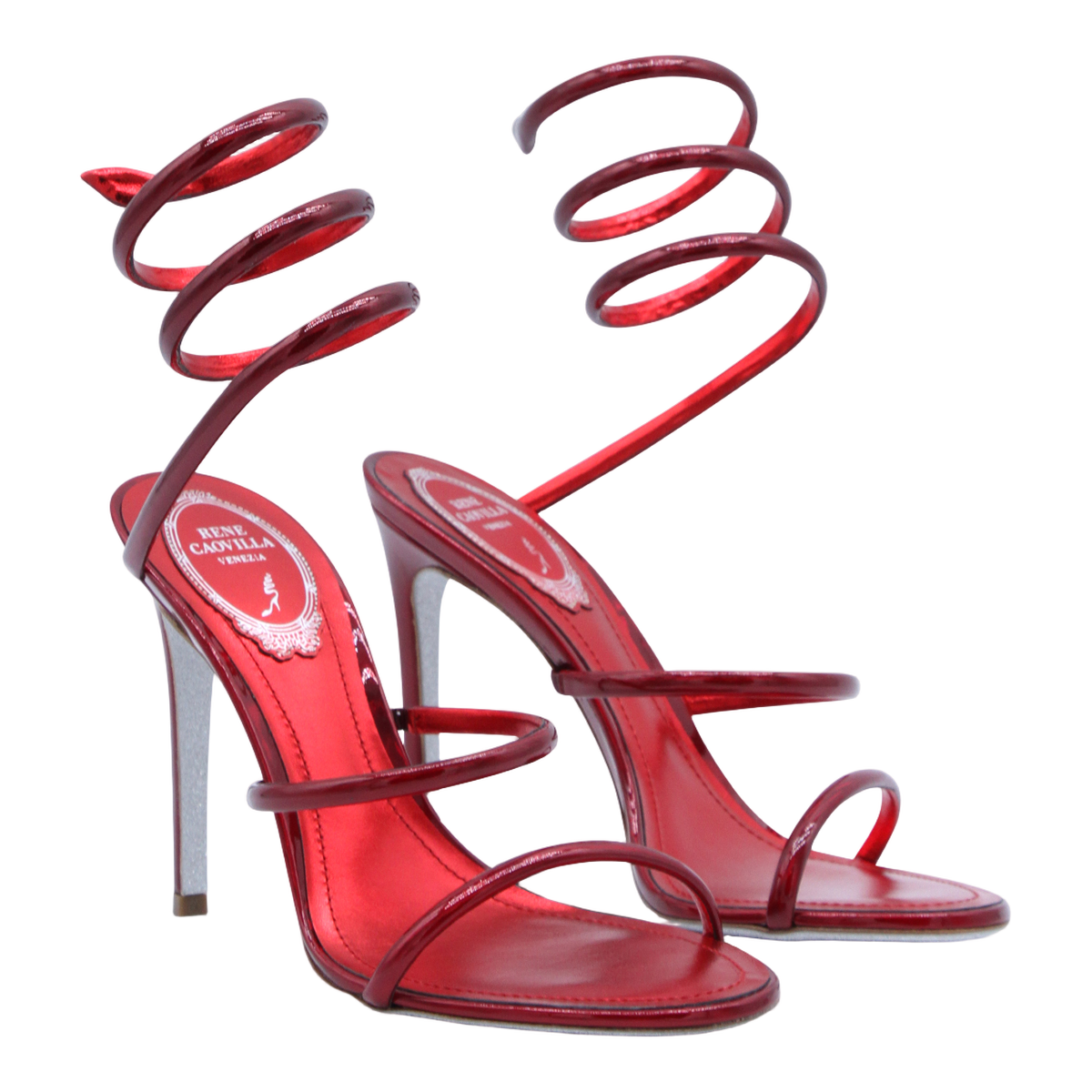 Vibrant Red Sandals With Minimalist Design