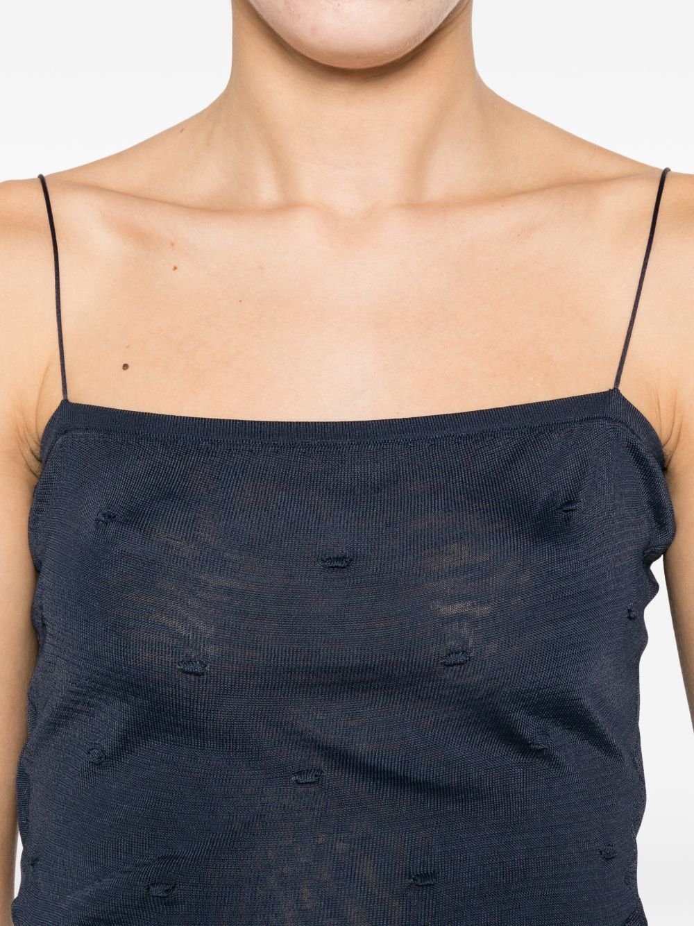 Dark Blue Spaghetti Strap Top