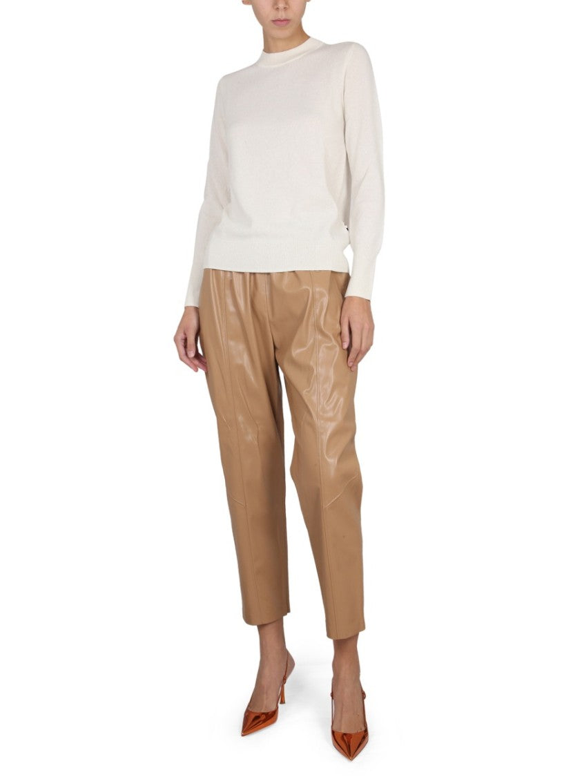 Cashmere Sweater With Cross-Neck Detail
