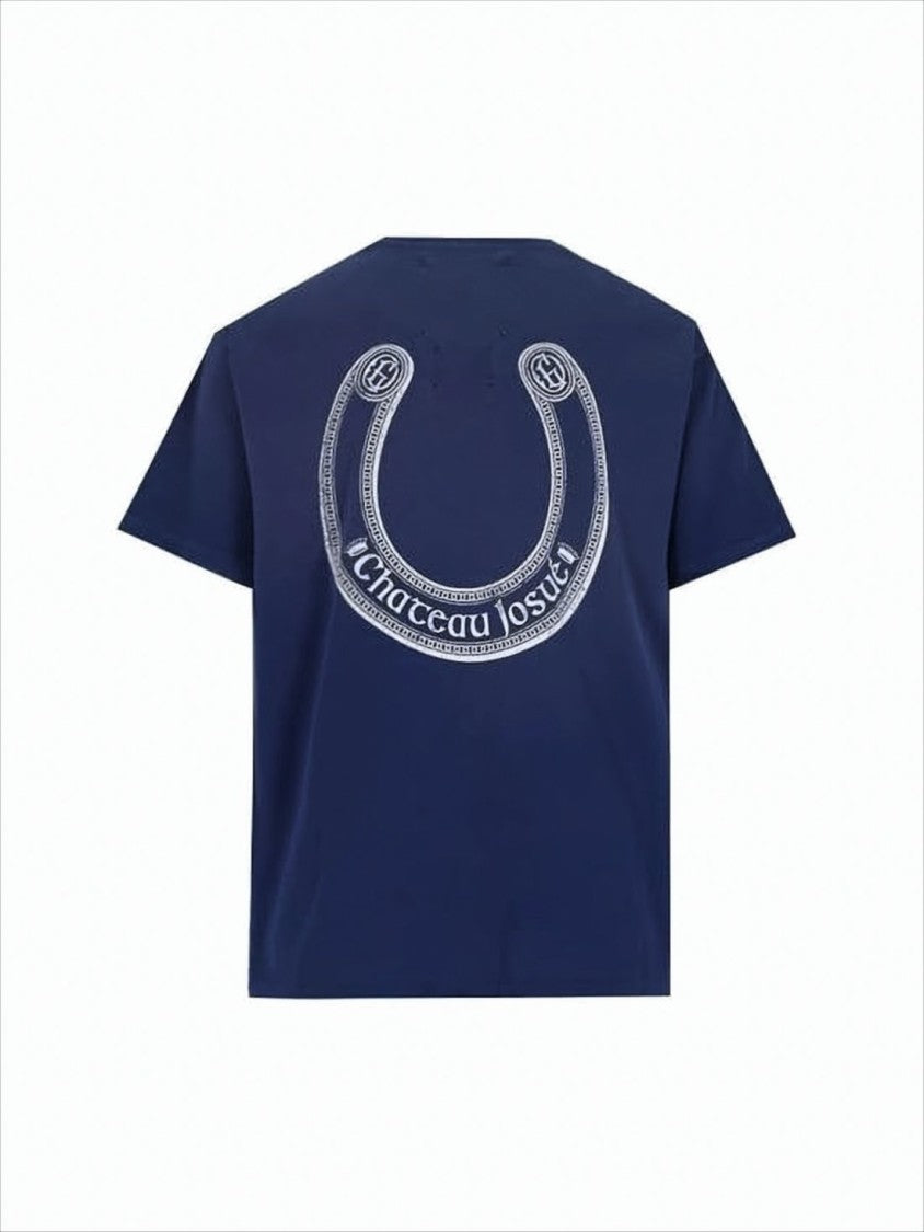 Relaxed Fit Short-Sleeve Navy T-Shirt with Vintage Graphic