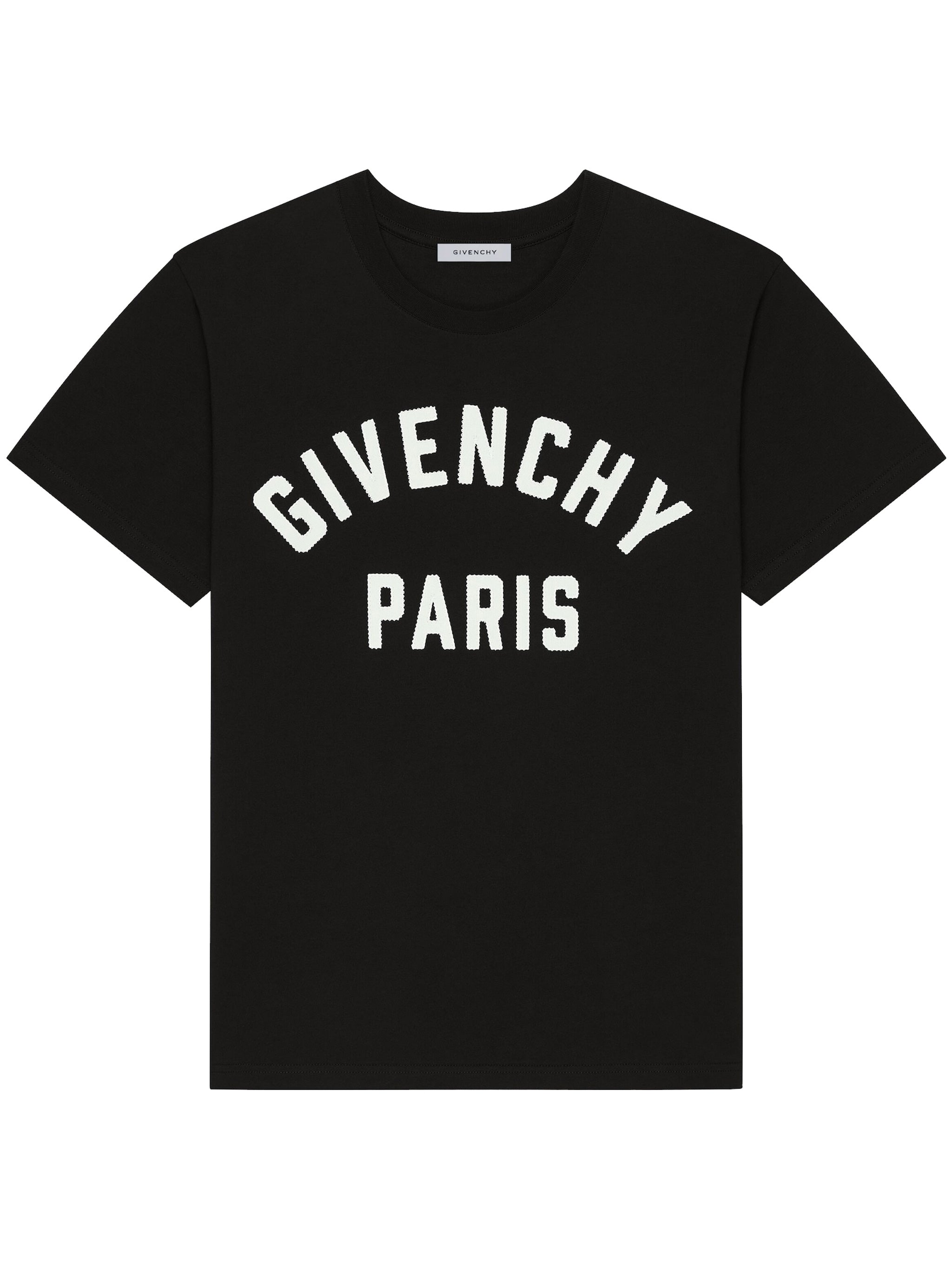 Black Regular Fit Embellished Text T-Shirt