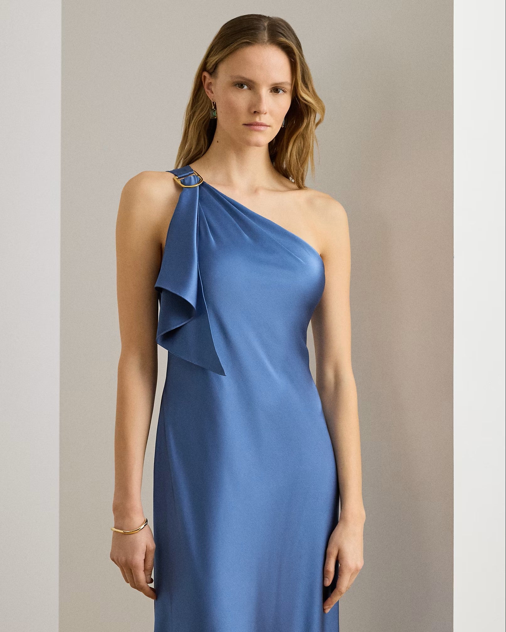 Blue Elzira Recycled Sleeveless Evening Gown