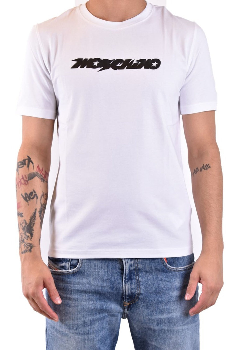 Classic Cotton T-Shirt With Iconic Moschino Logo For Men