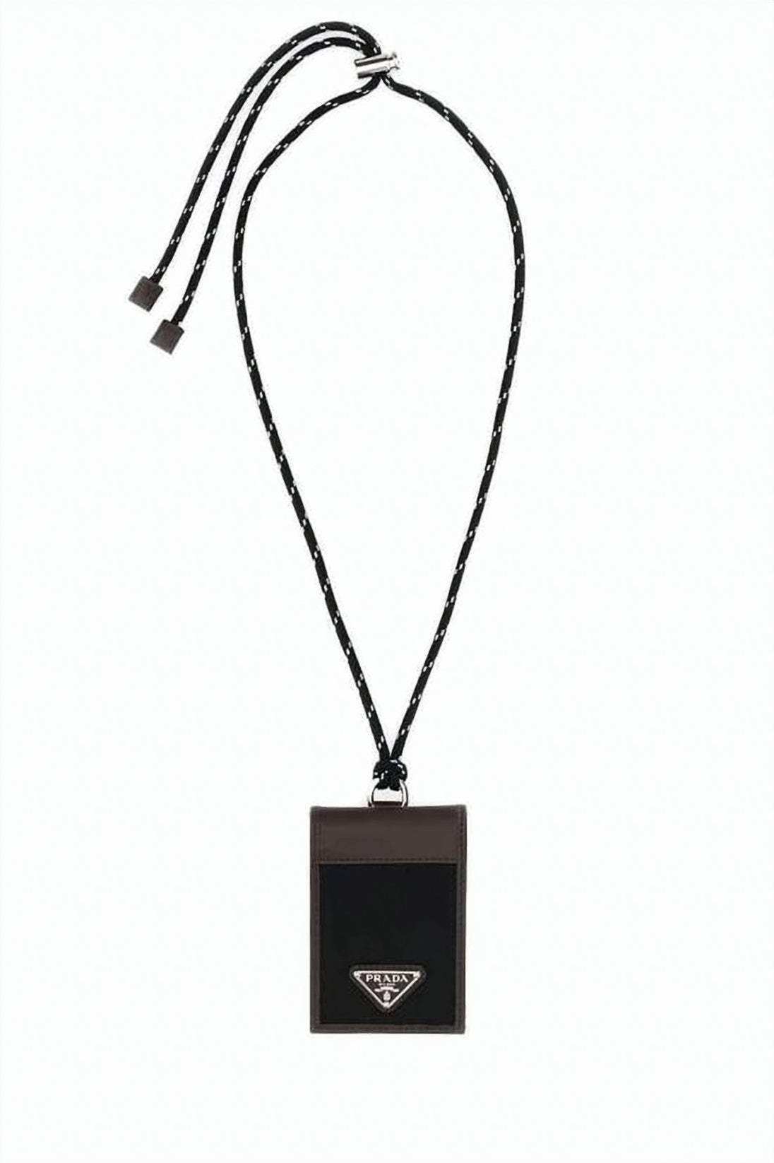 Square Shape Black Cardholder with Detachable Cord