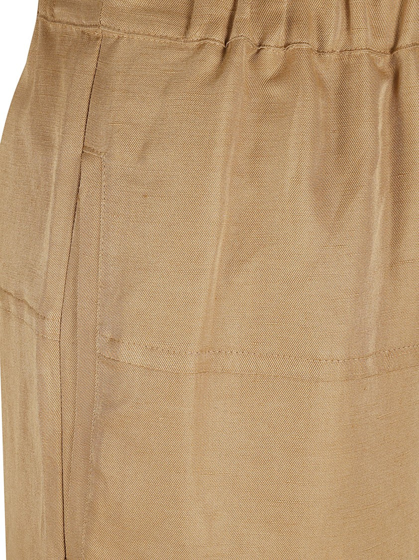 Wide-Leg Brown Trousers With Relaxed Fit