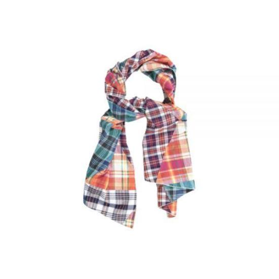Patchwork Plaid Cotton Scarf