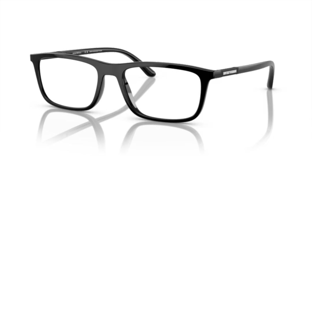 0ea4160 Rectangular Eyeglasses with Glossy Black Frame