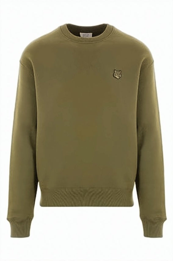 Cropped Long-Sleeve Sweatshirt with Ribbed Details