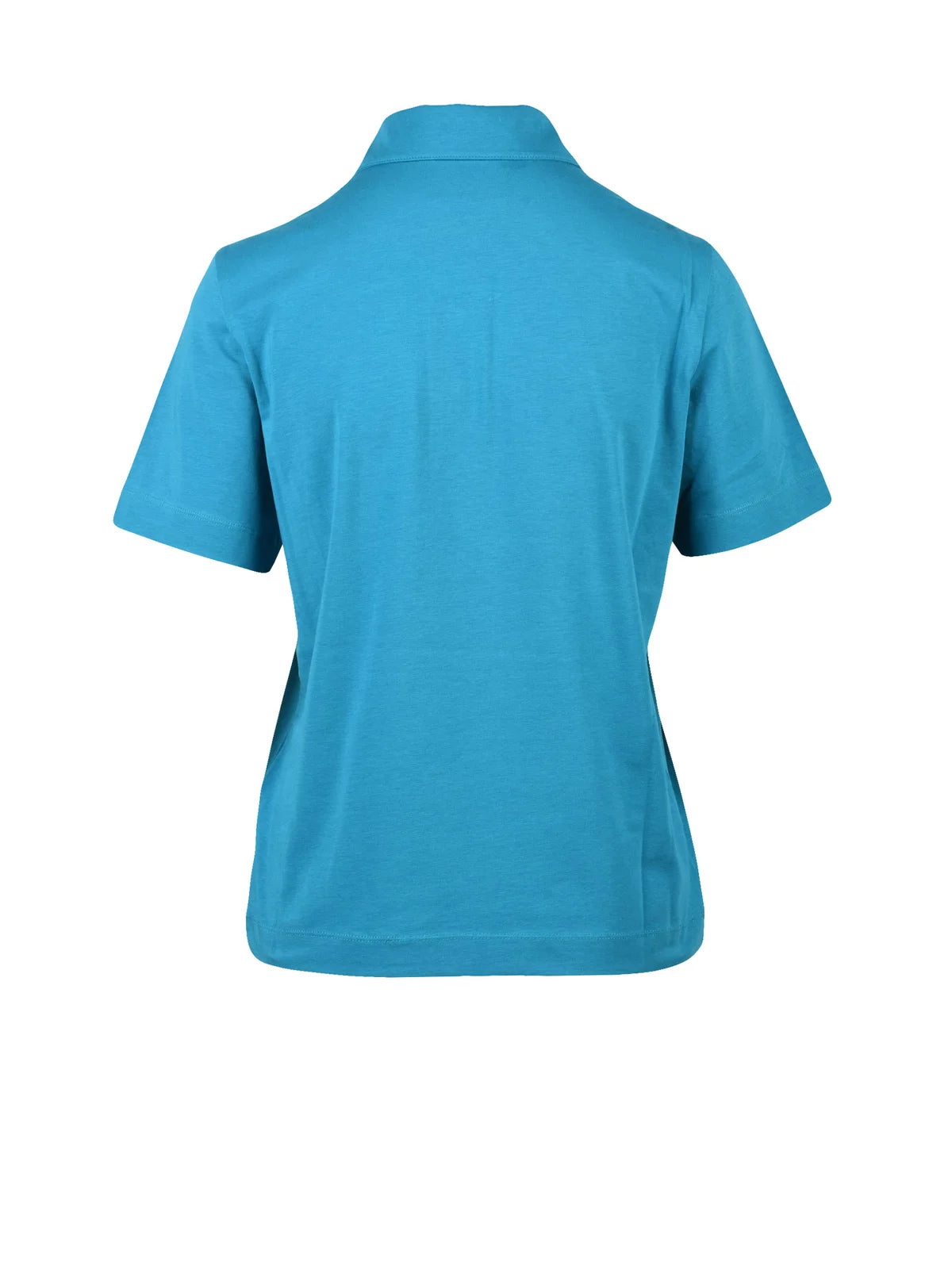 Turquoise Cotton Elastane Stretch Polo