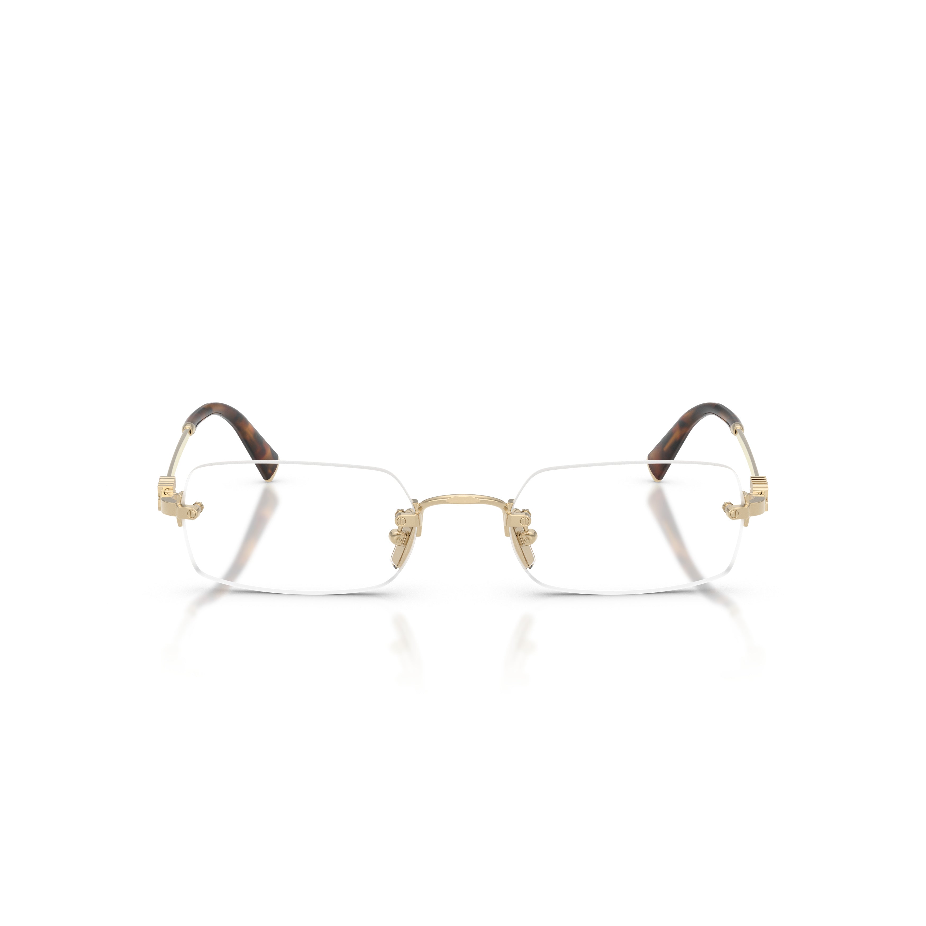 0mu 50yv Rimless Rectangular Eyeglasses